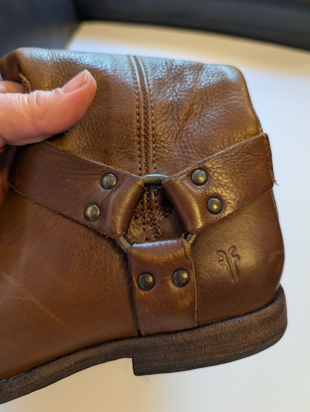 Frye Phillip Harness Tall leather riding boots size 7.5 BNWOB - Picture 7 of 11